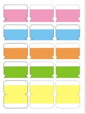 五彩分類索引片LD-701/30片26*30mm