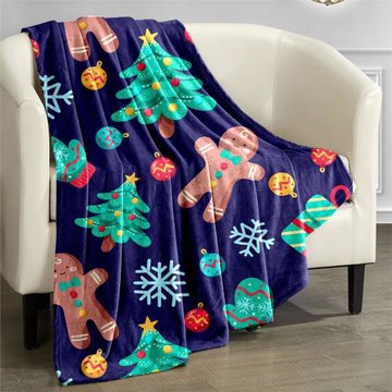 跨境圣誕節毯子辦公室午睡毯3d數碼雙面印花法蘭絨毛毯沙發蓋毯