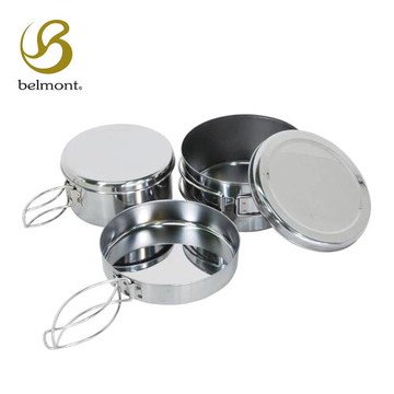 日本Belmont 戶外不鏽鋼鍋具5件組(附收納袋)BM-118