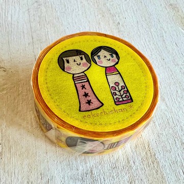 Kokeshi醬 紙膠帶 黃色款