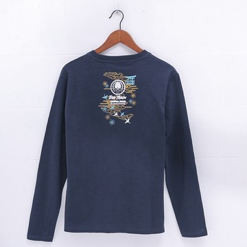 BIG TRAIN加大家徽雲鶴竹節棉男T-O20278-56