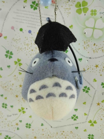 【震撼精品百貨】となりのトトロTotoro_絨毛鎖圈-拿傘灰