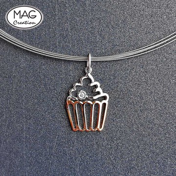 甜心吊墜 | 杯子蛋糕 造型吊墜 附送鋼絲頸圈