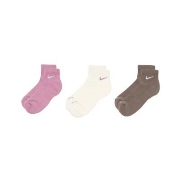 Nike 休閒襪 Everyday Plus Cushioned Ankle 襪子 粉紅 棕 白 3雙入 SX6890-936