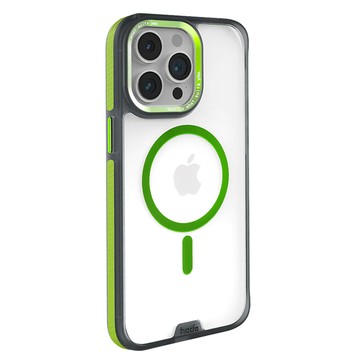 HODA 好貼 彩石MagSafe軍規防摔殼  iPhone 15 Pro  綠色