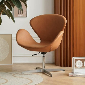 【含稅/免運】 北歐單人沙發椅網紅休閑椅設計師單椅現代簡約天鵝椅辦公洽談椅子