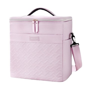 韓式優雅編織牛津布大容量保冷包 30 x 22 x 32cm  玫果紫