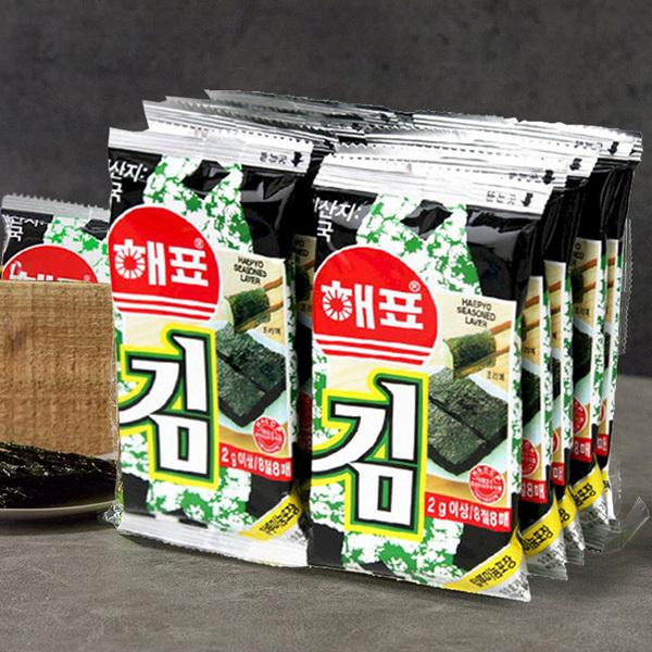 [ヘピョ] 味付け弁当用海苔   10袋入（8切8枚×10個） 韓国産 海苔巻き 韓国海苔 韓国のり