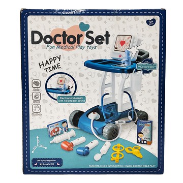 世一 小醫生醫療推車 塑膠、鐵材質 適用年齡: 三歲以上  多色  1組