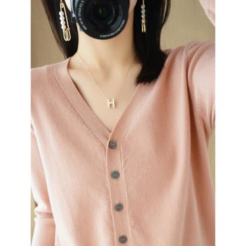 早春秋季新款針織開衫毛衣女外套寬松外搭短款長袖打底外穿洋氣