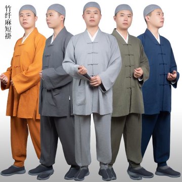 僧服短褂夏季薄款僧衣免綁腿套裝男女款出家僧人和尚衣服小褂透氣