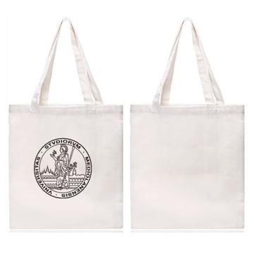 意大利米蘭大學紀念品購物袋帆布包環保袋中號拉鏈款