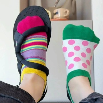 襪子 彩色 條紋 船襪 韓版 夏季 百搭 ins 日系 簡約 波點 隱形 船襪 小眾 時尚 洋氣 潮款 ins船襪