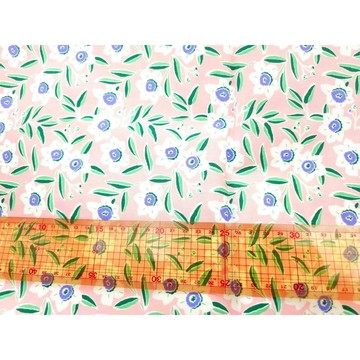 小花草粉出清布料 台布日布厚棉布A2104