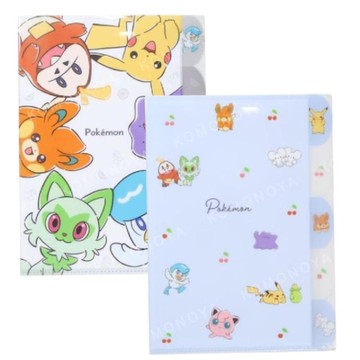 小禮堂 寶可夢 5層分類資料夾 (集合款)