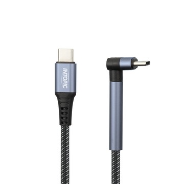 INTOPIC Type-C PD60W彎頭支架充電傳輸線(CB-CTC-30/120cm)