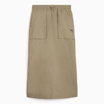 Puma 裙子 女裝 棉質 抗撕裂 歐規 卡其【運動世界】62978483