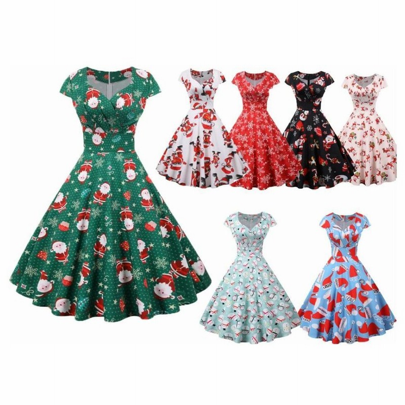 クリスマス衣裳 ワンピース レディース レトロドレス サンタ細身 ロング丈 雪柄 ダンス衣装 膝丈 舞台演出服 Vネック クリスマスドレス 通販 Lineポイント最大get Lineショッピング