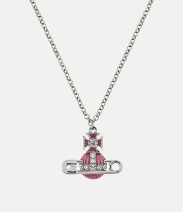 Vivienne Westwood Kitty Pendant Necklace Platinum-white-crystal-light-rose-enamel Platinum-white-crystal-light-rose-enamel Women