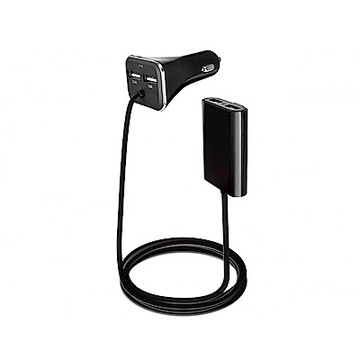 KINYO 前座後座USB 4孔車用充電器