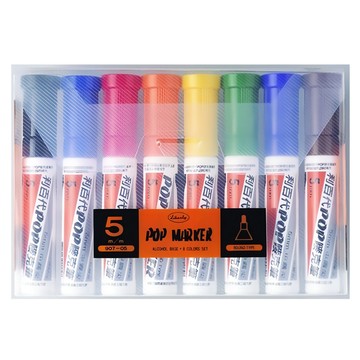 LIBERTY 利百代 POP麥克筆 5mm 酒精性墨水 圓頭  藍色 + 紅色 + 橙色 + 黃色 + 綠色  1盒