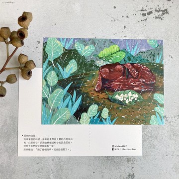 房東的白屋 插畫明信片