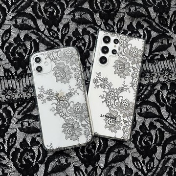 搖曳牡丹(黑) 戀法蕾絲系列 防摔手機殼 CSBO11