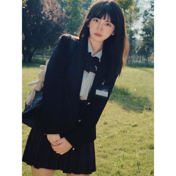 原創jk西裝外套女日制學院風校供感茶色正裝西服裙班服JK制服套裝