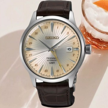 SEIKO 精工 PRESAGE 調酒師 GMT兩地時間機械錶 SSK041J1/4R34-00J0J 禮物首選