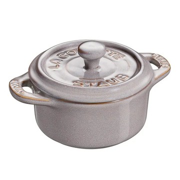 法國Staub 圓型烤盅陶缽 經典造型 色澤溫潤 多功能設計 蒸烤皆宜  10cm  1個