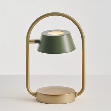 OLO Φ 無線充電桌燈｜台灣 SEEDDESIGN喜的燈飾 - 橄欖綠＋流沙金