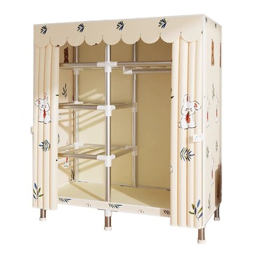 衣櫃 【木洸】家用臥室全鋼架加粗加厚82*45*170cm簡易衣櫃（衣架/收納架/衣櫥/掛衣架）