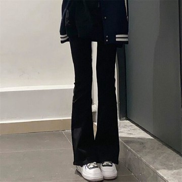 已售9642件💖赤道少女girl 牛仔褲 褲子 微喇叭褲 顯瘦牛仔褲 小眾 韓版牛仔褲 長褲 高腰顯瘦牛仔褲 設計感