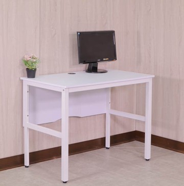 寬100低甲醛穩重型工作桌(附收線孔+調整腳墊) 電腦桌 書桌 辦公桌【馥葉】型號DE1006 可加購鍵盤架、抽屜