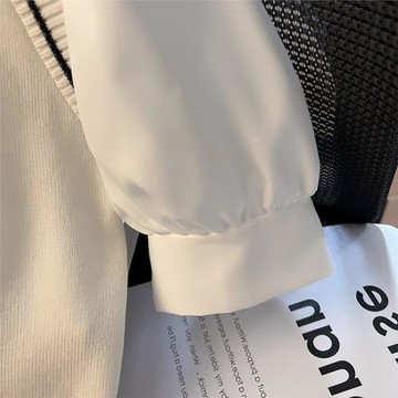 專柜商場撤回國際大牌剪標學院風假兩件襯衫短袖女夏短款針織上衣