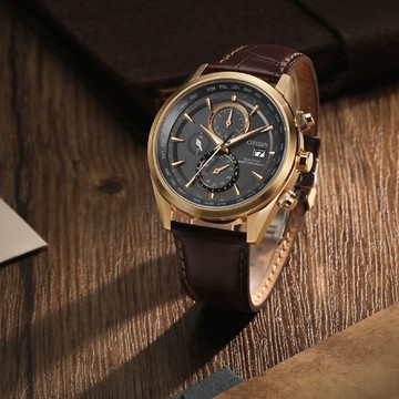 CITIZEN 星辰 GENTS 電波萬年曆光動能計時男錶/43mm(AT8263-10H)