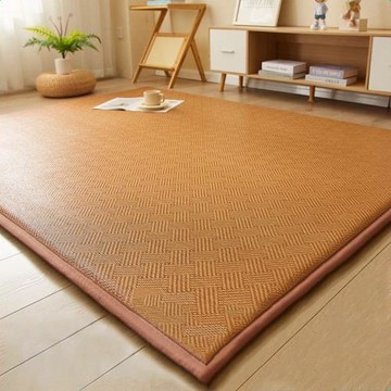 夏季涼席打地鋪睡墊床墊藤席學生宿舍地墊榻榻米提花家用客廳地毯