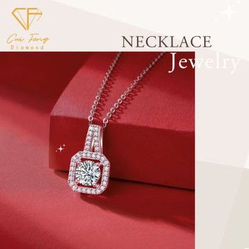 【CF鑽飾】項鍊 莫桑鑽《癡迷》鑽石項墜 情人禮物 生日送禮 飾品 求婚 告白