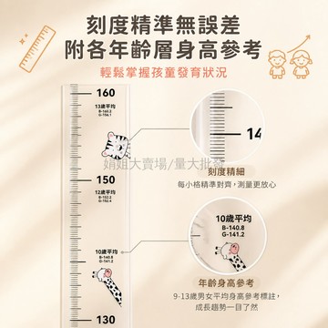 台灣出貨✨ 身高貼 兒童適用 透明立體 大量程 可移除 不傷牆面 精準刻度 測量身高 牆面裝飾