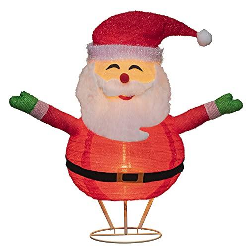 Hiboom Light Up Santa Claus Decoration, 2.3Ft Collapsible