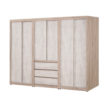 Boden-哈佐8尺多功能衣櫃組合(雙吊+單吊+雙吊)-240x61x196cm