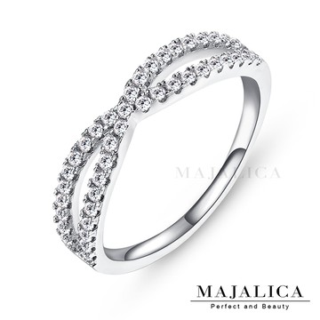 Majalica 交織純銀尾戒 銀色款 PR4016-1