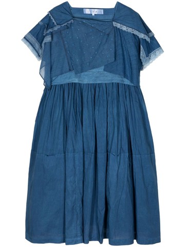 Comme des Garçons TAO - layered cotton midi dress - women - Cotton - M - Blue