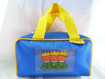 【震撼精品百貨】Miffy 米菲兔米飛兔~國王寬型帆布小手提袋『藍&橘』