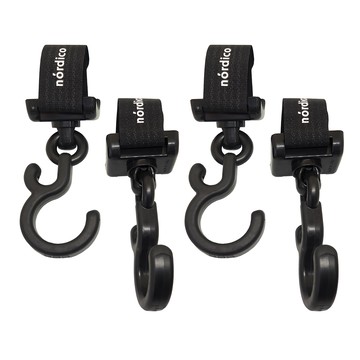 Nordico 嬰兒車、椅子等多功能掛鉤  黑色  4個