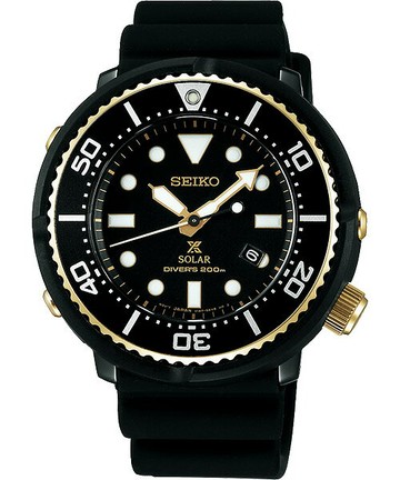 seiko SK037  精工錶 Prospex V147-0BB0SD(SBDN028J) 黑金鮪魚罐頭太陽能限量腕錶/黑面46mm｜樂天領券現折★全館特惠中★指定刷卡回饋10%