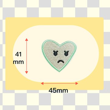 燙布貼 | 愛心(灰)