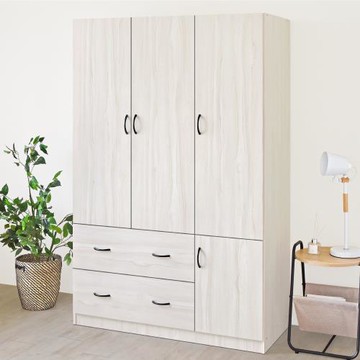 《HOPMA》美背艾瑪四門二抽衣櫃 台灣製造 衣櫥 抽屜櫃 衣物收納櫃