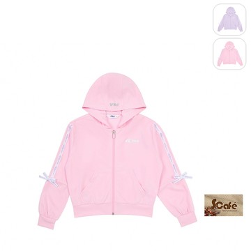 【FILA】KIDS 女童款 吸濕排汗 連帽外套-粉色 5JKZ-4311-PK