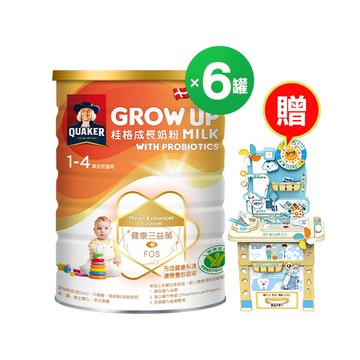 桂格三益菌成長奶粉1500gX6罐 送質感藍趣味醫生台